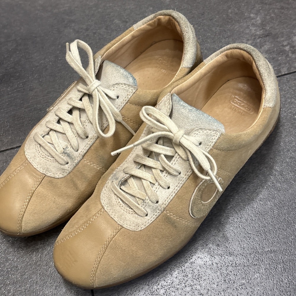 Coach Brown Logo Suede Lace Up Comfort Sneakers Women Serena Casual Shoes 7.5 - Picture 3 of 5